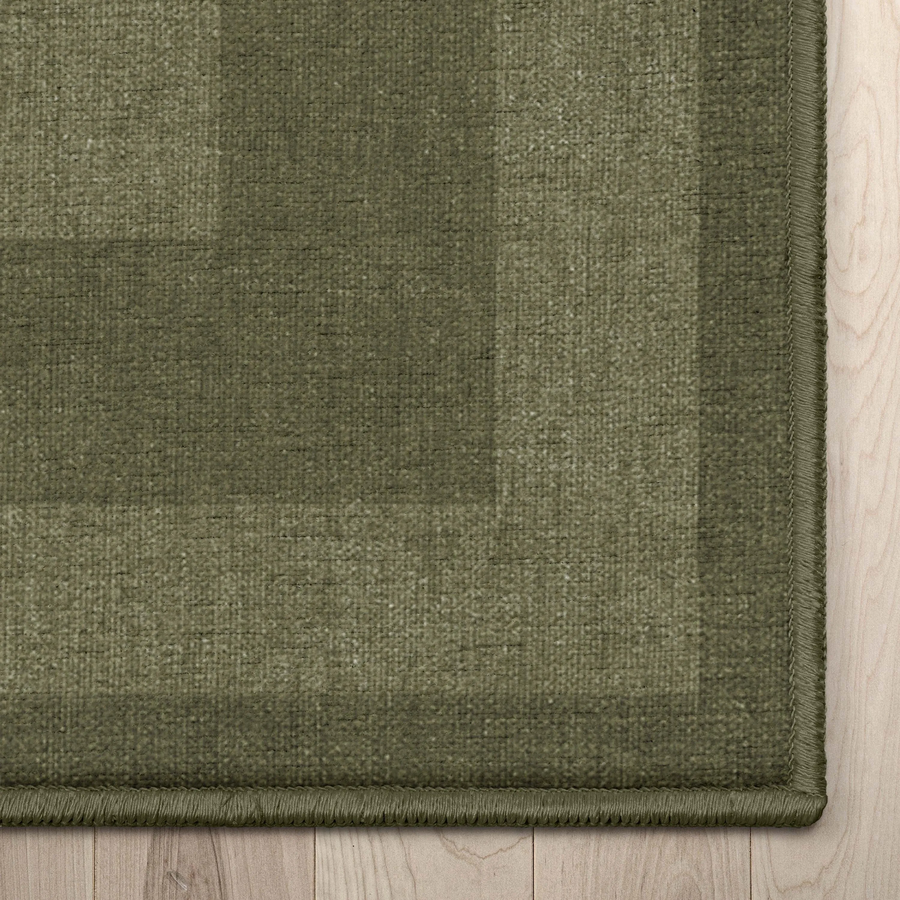 Well Woven Plain Border Flat-Weave Area Rug