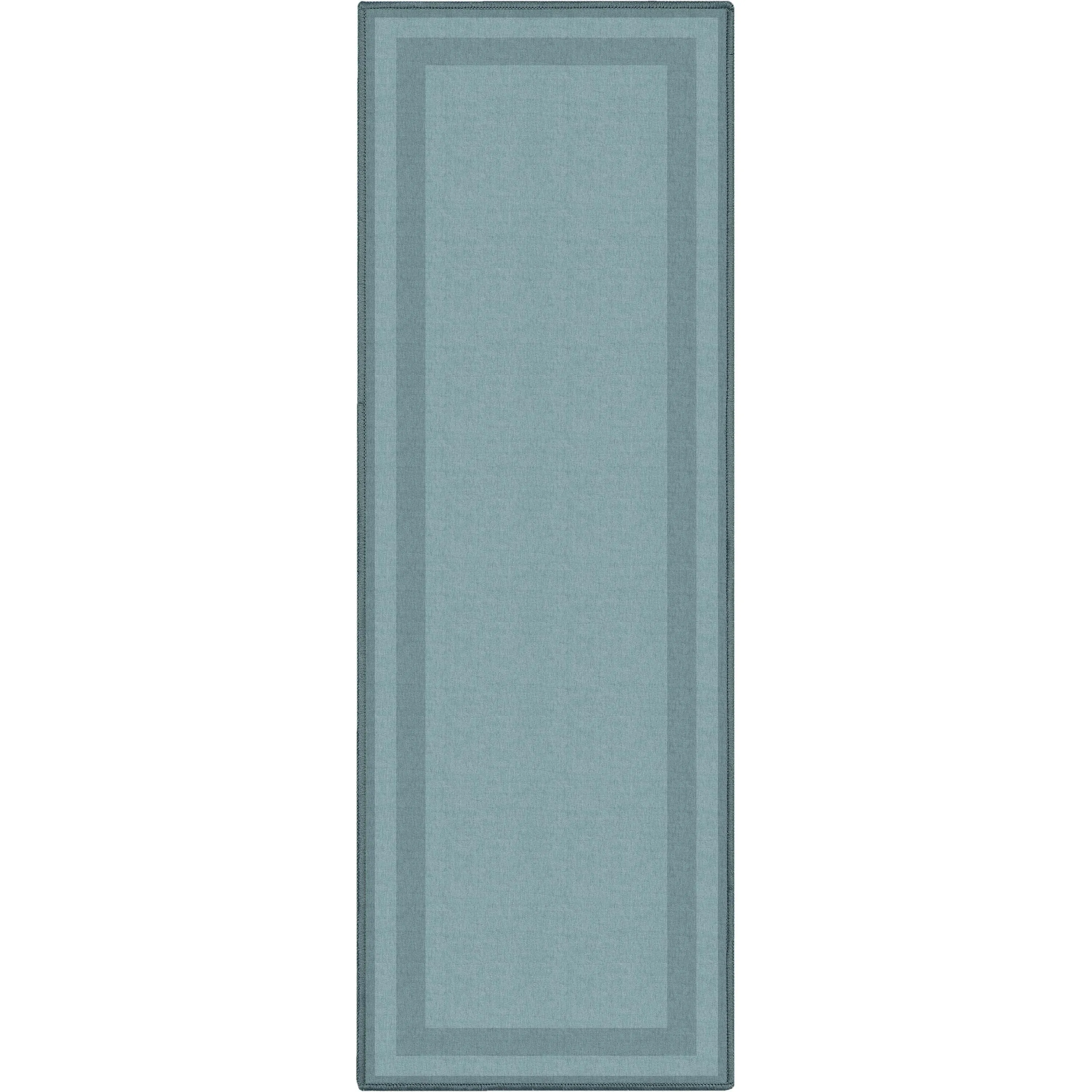 Well Woven Plain Border Flat-Weave Area Rug