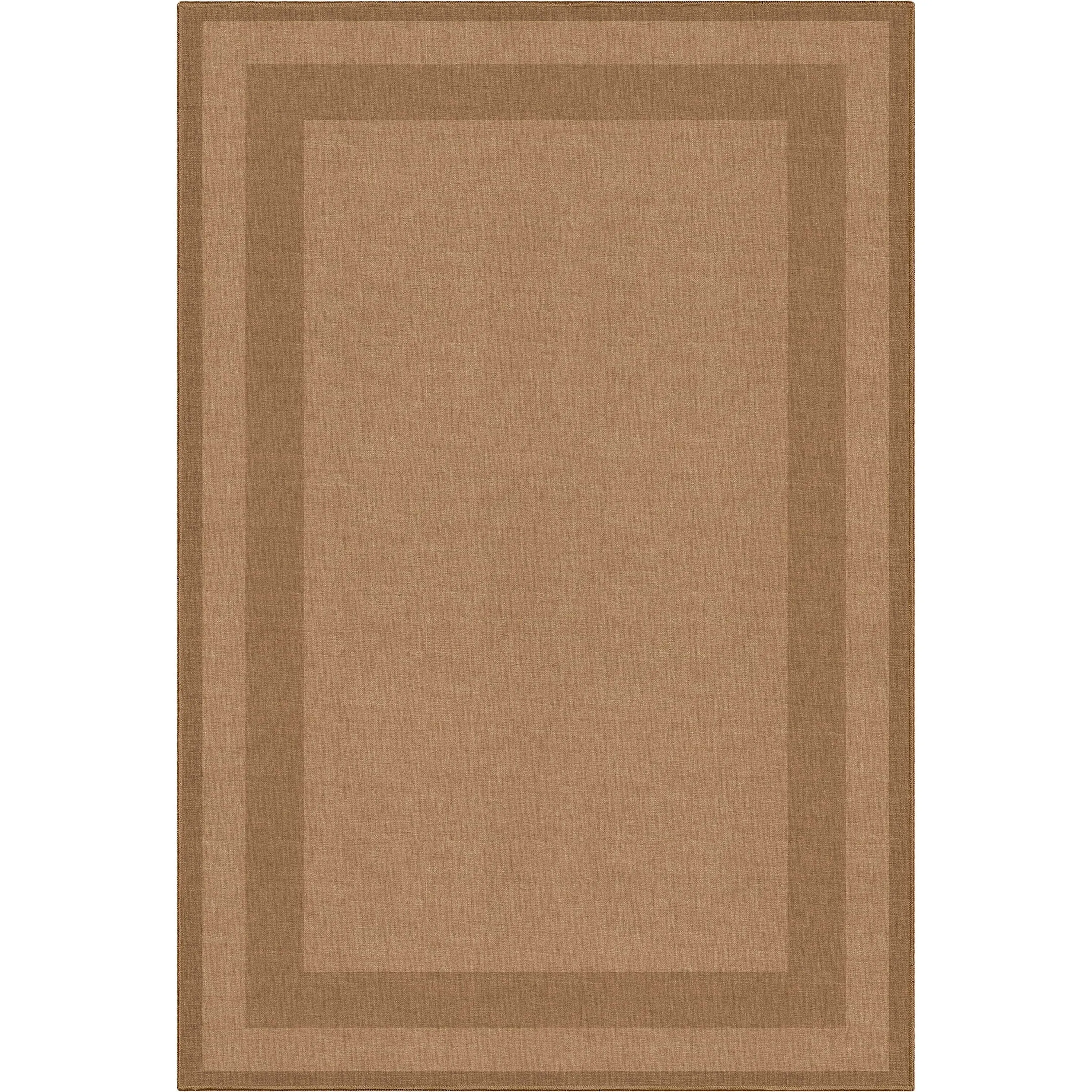 Well Woven Plain Border Flat-Weave Area Rug