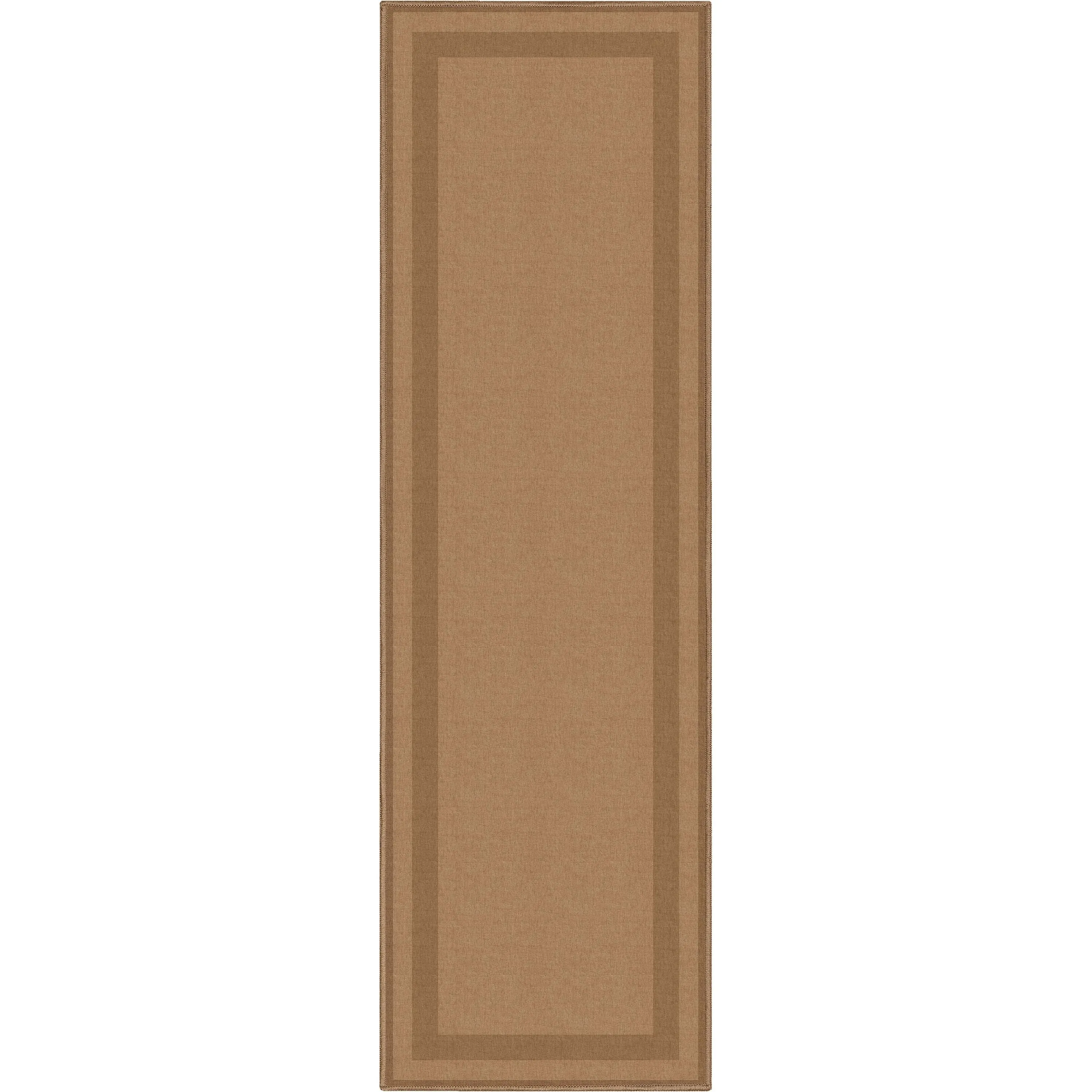 Well Woven Plain Border Flat-Weave Area Rug