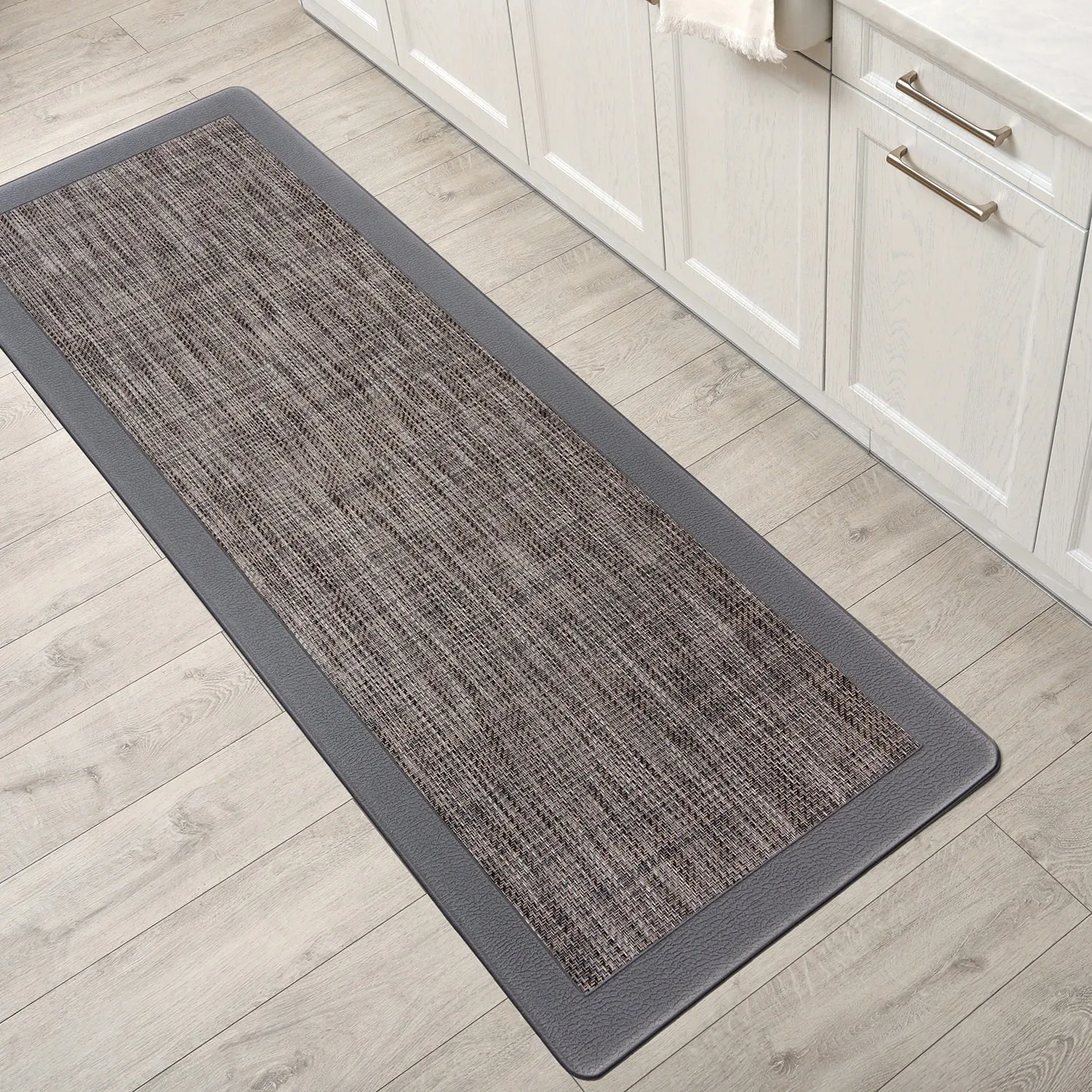 World Rug Gallery Border Textline Anti-Fatigue Standing Mat