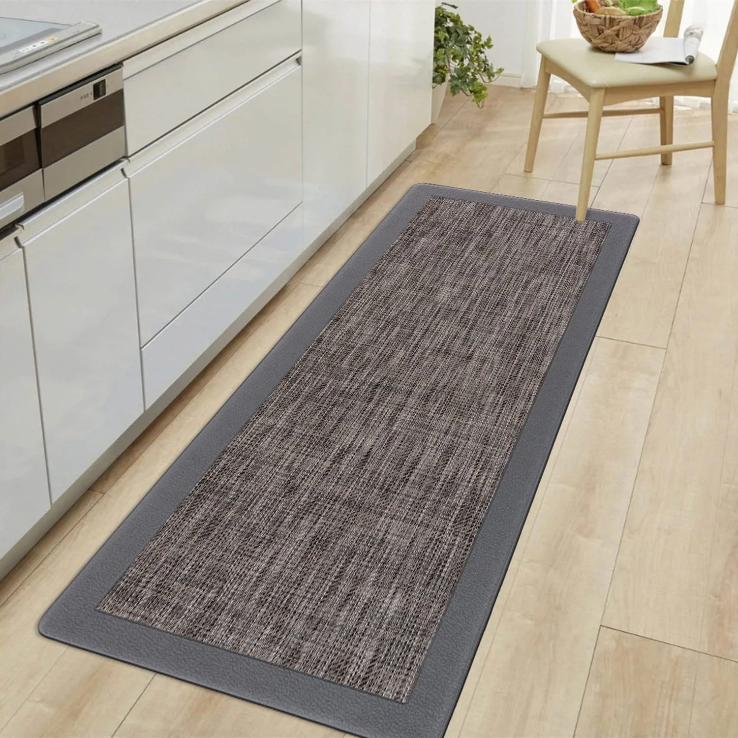 World Rug Gallery Border Textline Anti-Fatigue Standing Mat