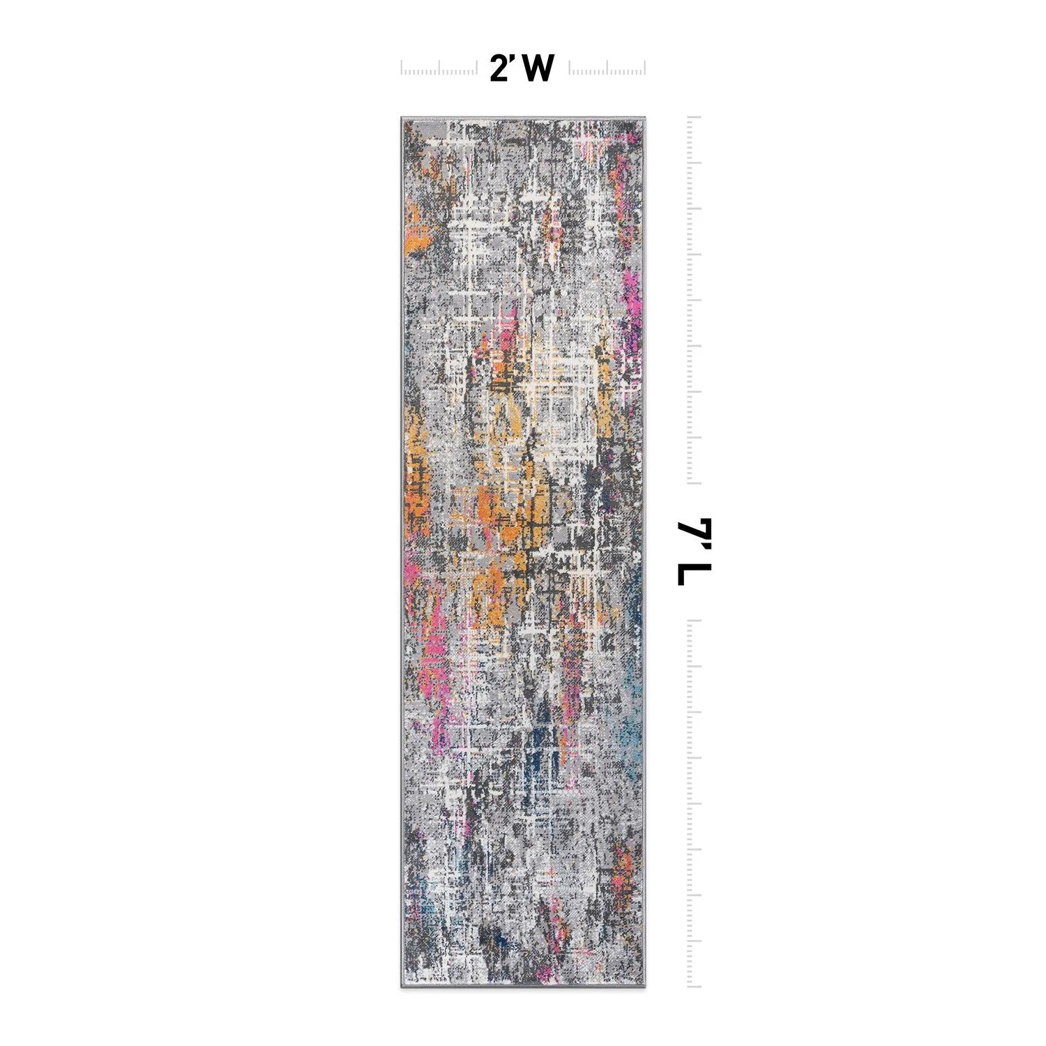 World Rug Gallery Distressed Abstract Area Rug