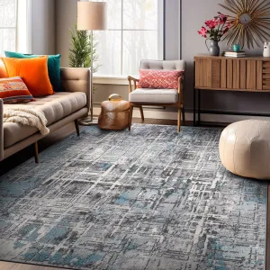 World Rug Gallery Distressed Abstract Area Rug