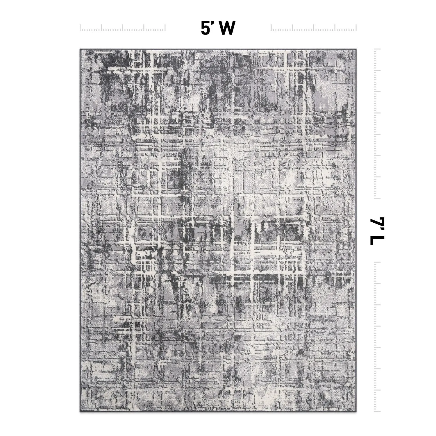 World Rug Gallery Distressed Abstract Area Rug