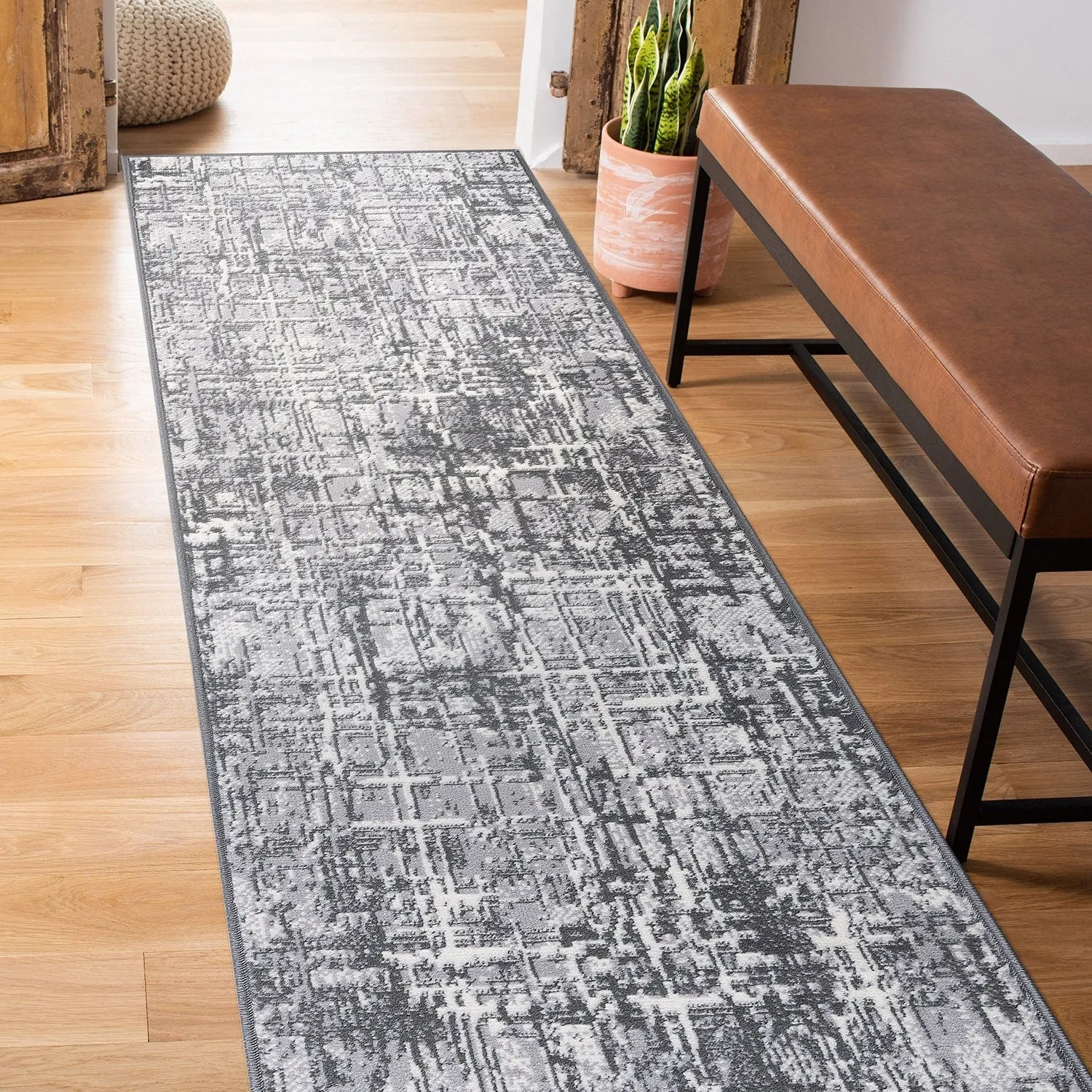 World Rug Gallery Distressed Abstract Area Rug