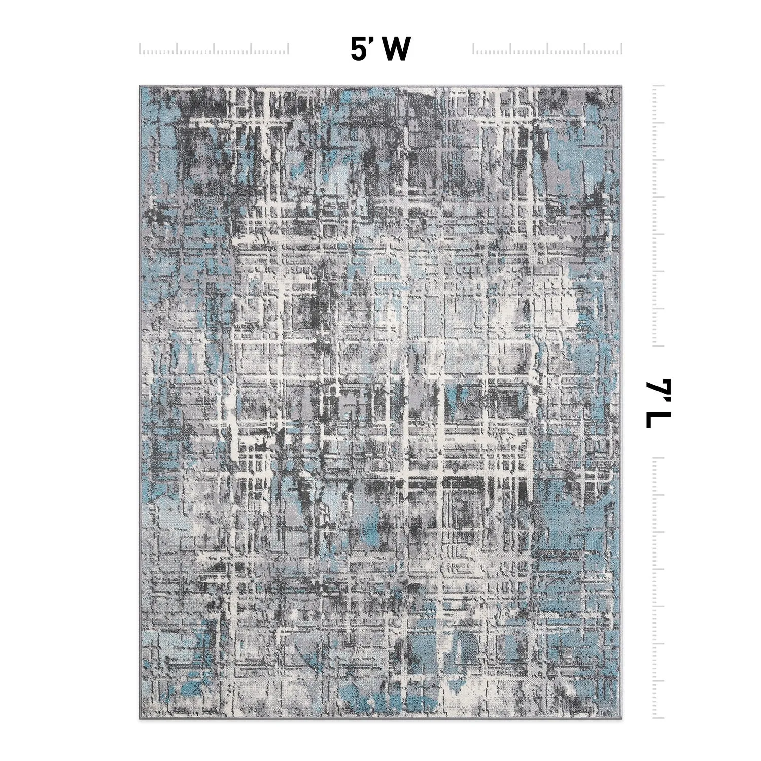 World Rug Gallery Distressed Abstract Area Rug