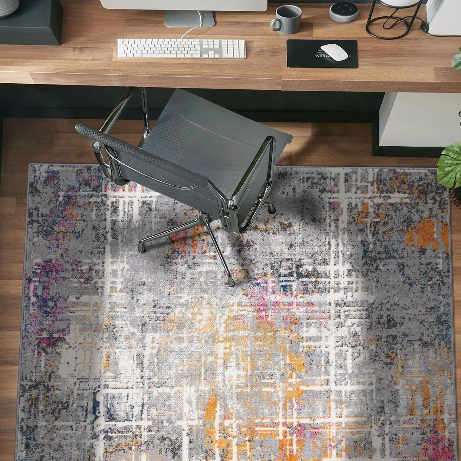 World Rug Gallery Distressed Abstract Area Rug