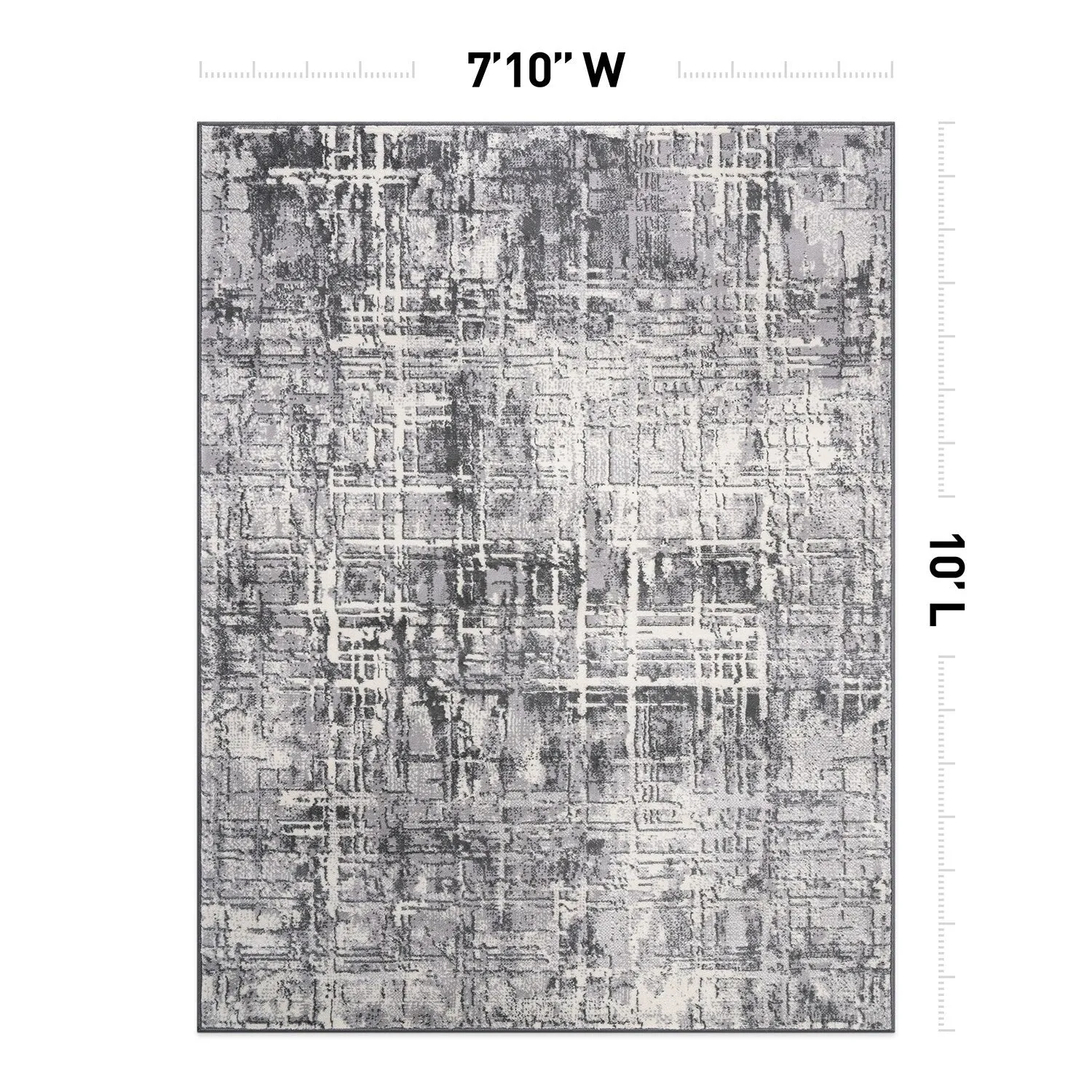 World Rug Gallery Distressed Abstract Area Rug