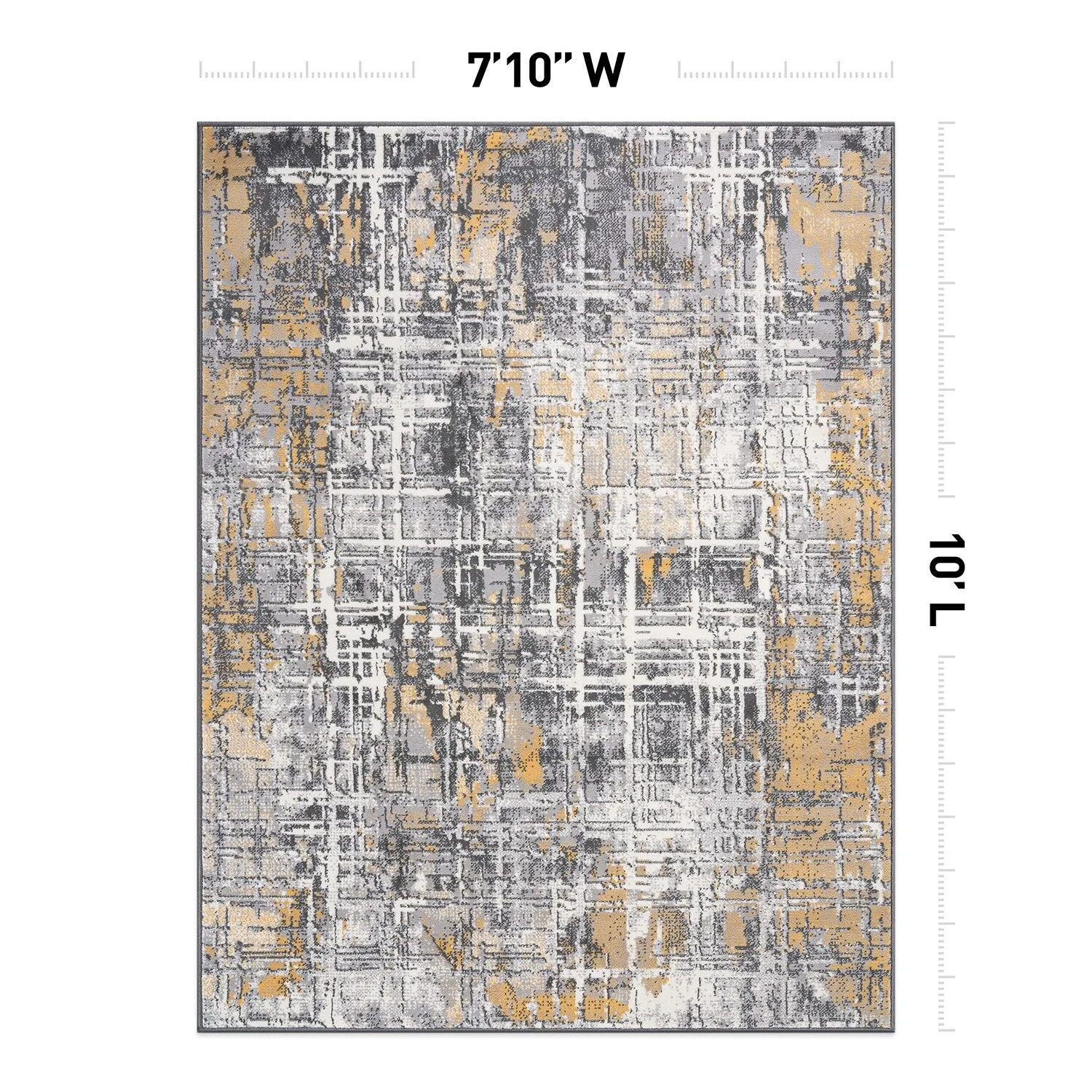 World Rug Gallery Distressed Abstract Area Rug