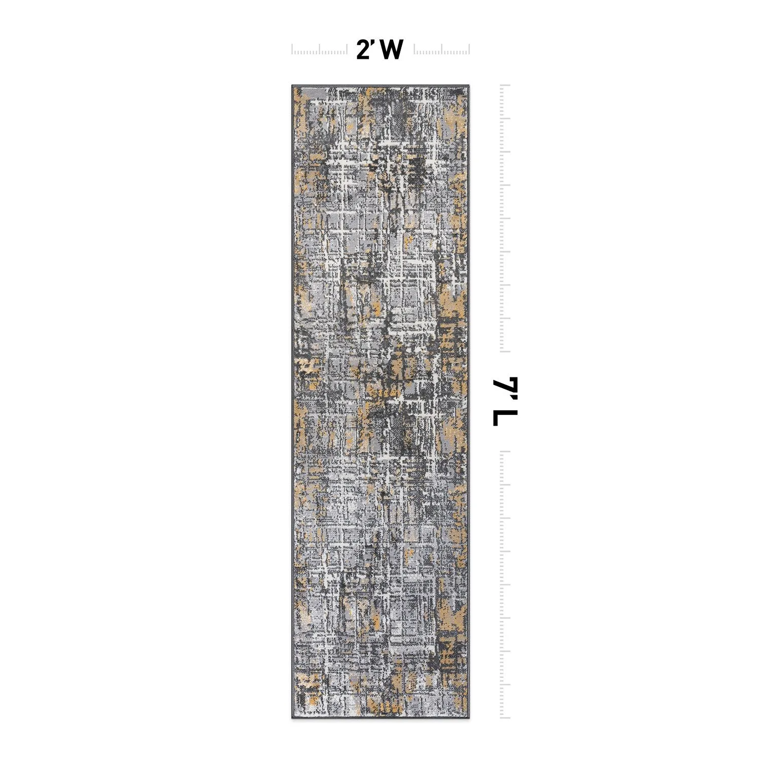 World Rug Gallery Distressed Abstract Area Rug