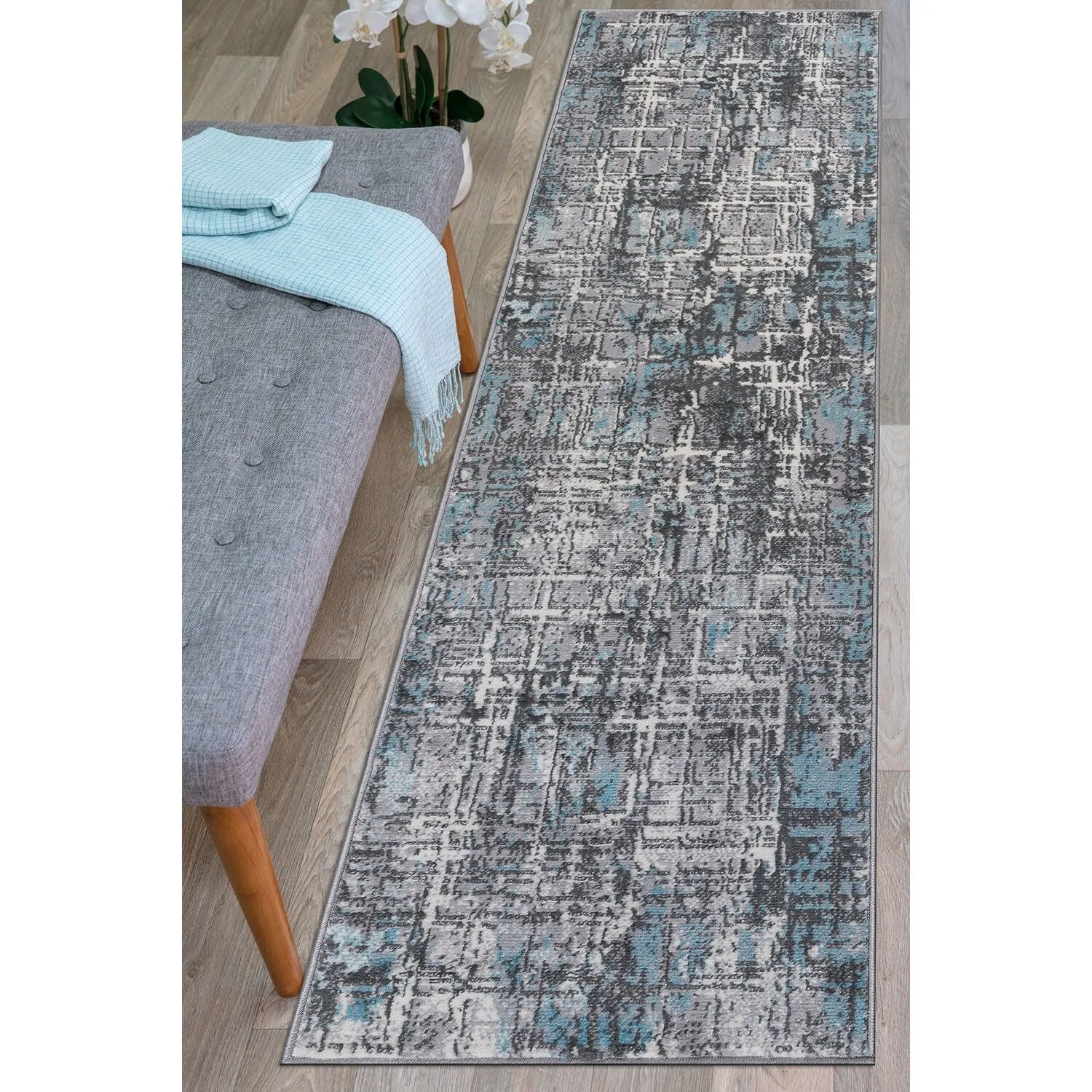 World Rug Gallery Distressed Abstract Area Rug