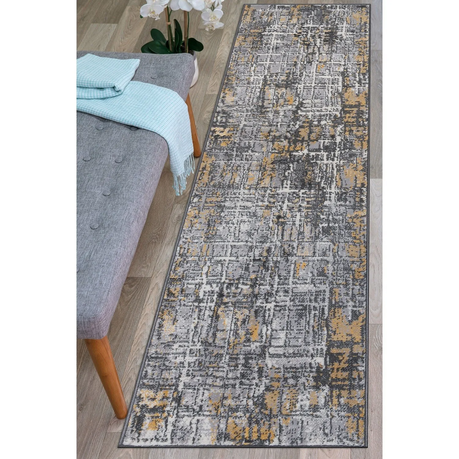 World Rug Gallery Distressed Abstract Area Rug