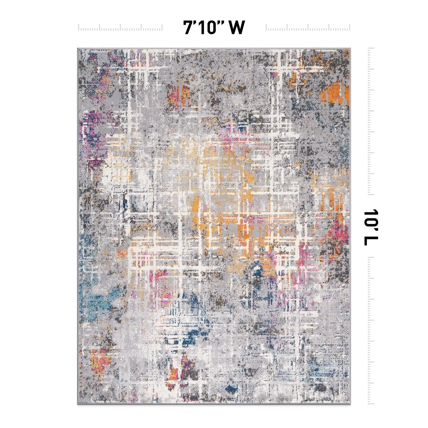 World Rug Gallery Distressed Abstract Area Rug
