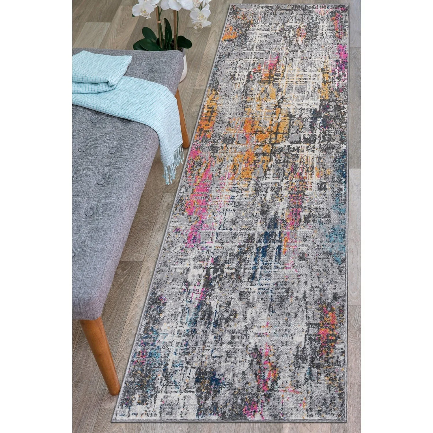 World Rug Gallery Distressed Abstract Area Rug