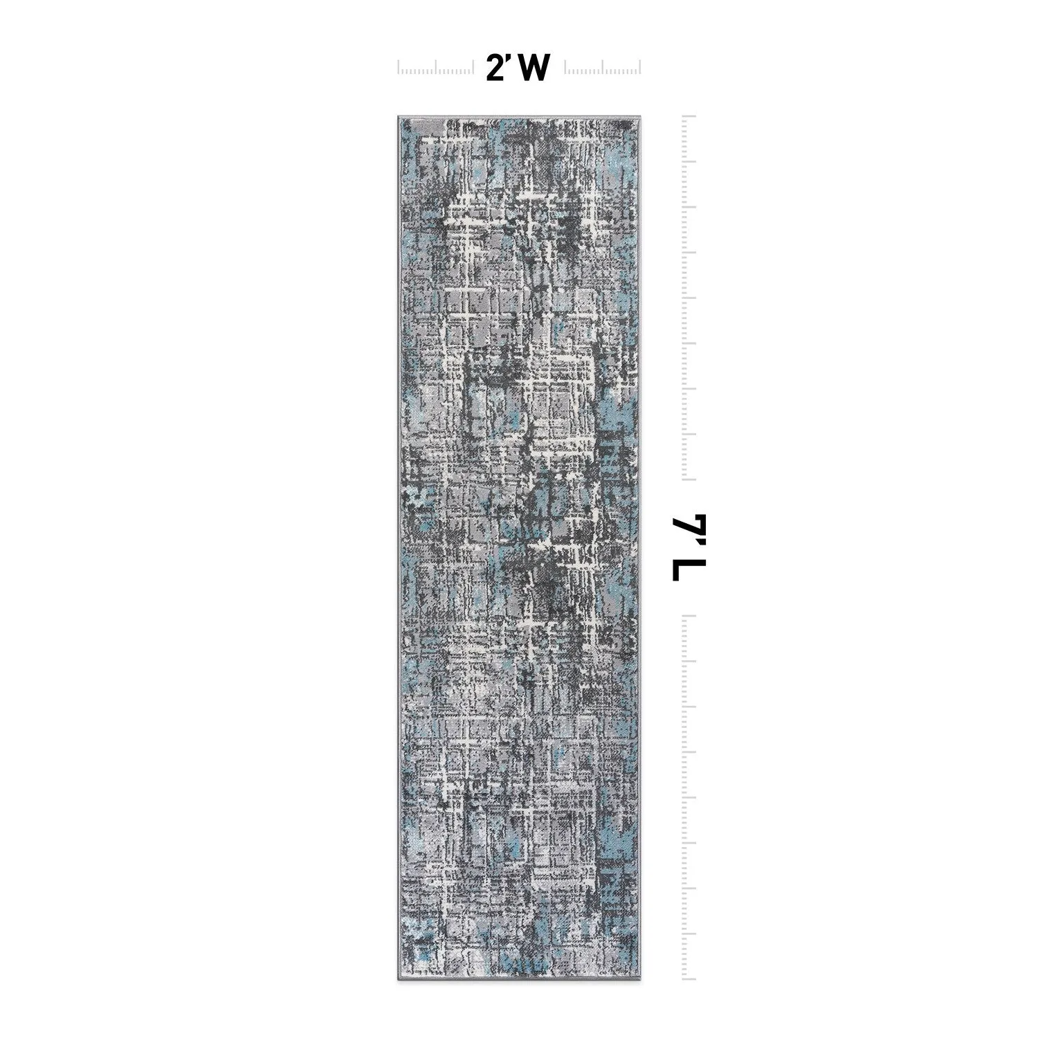 World Rug Gallery Distressed Abstract Area Rug