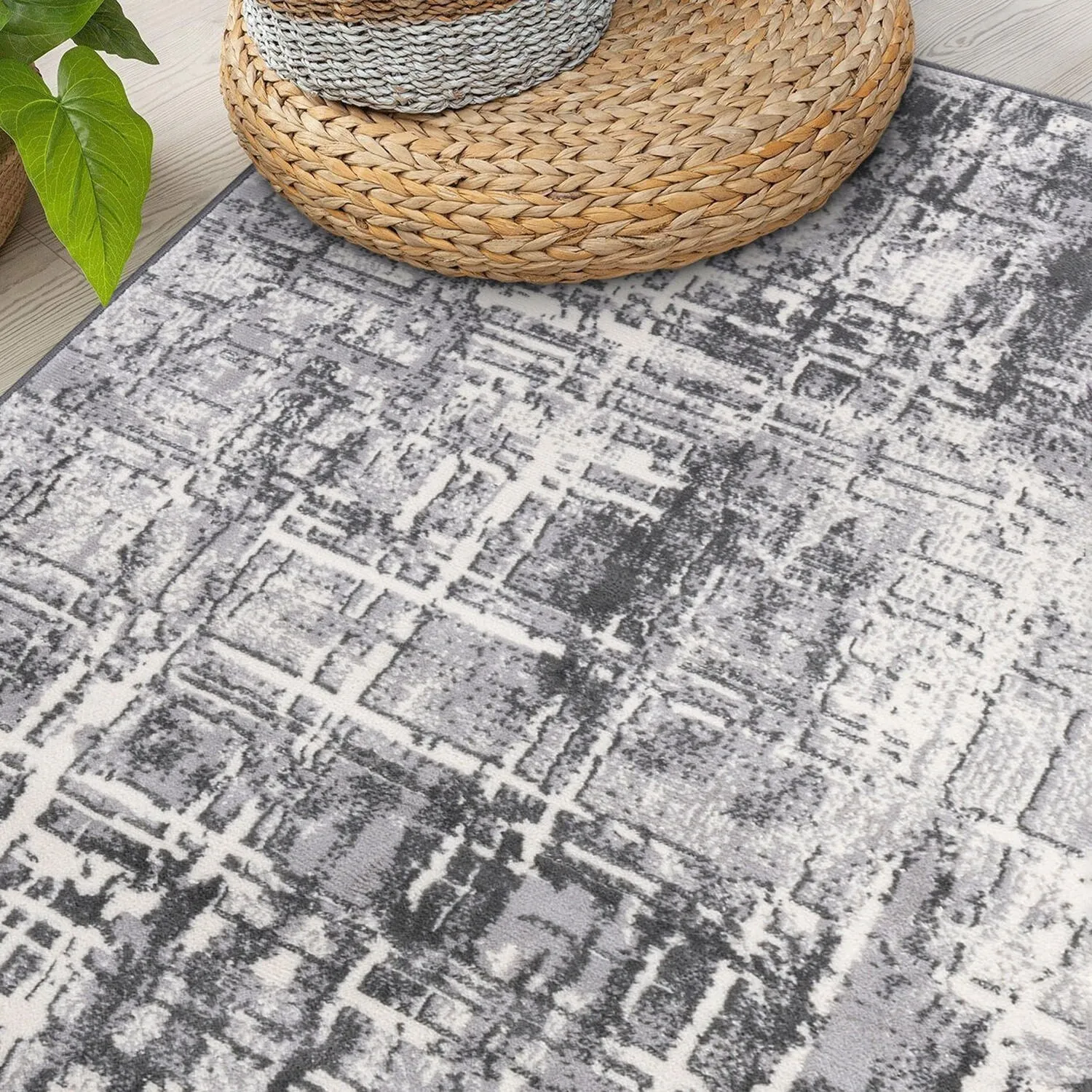 World Rug Gallery Distressed Abstract Area Rug