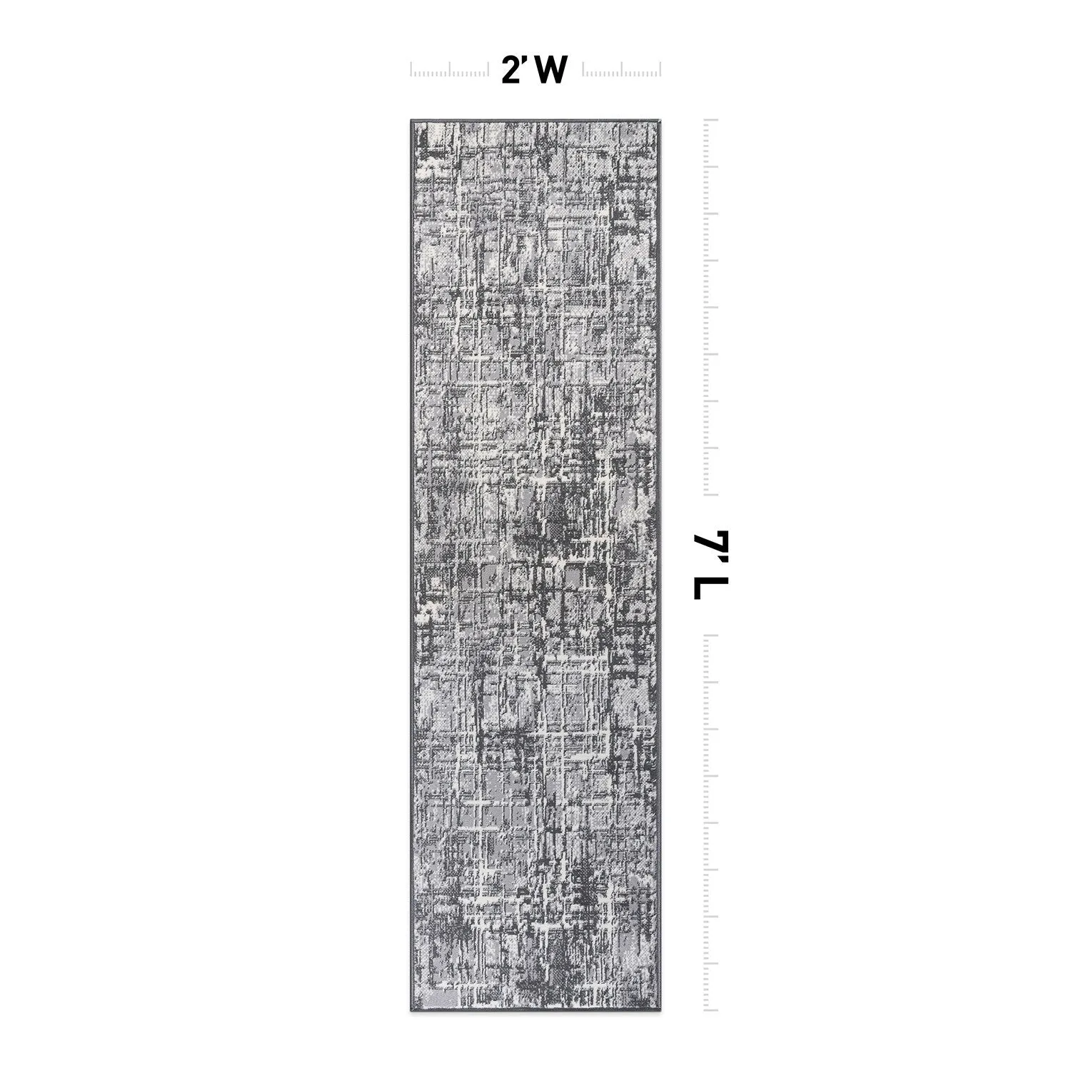World Rug Gallery Distressed Abstract Area Rug
