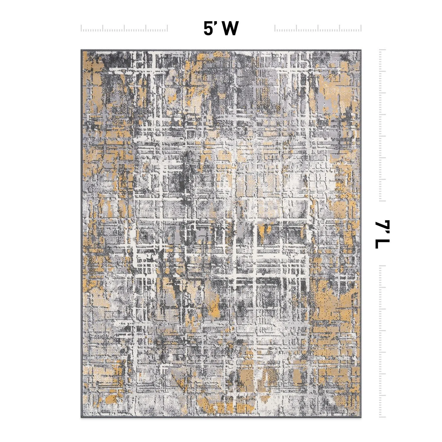 World Rug Gallery Distressed Abstract Area Rug