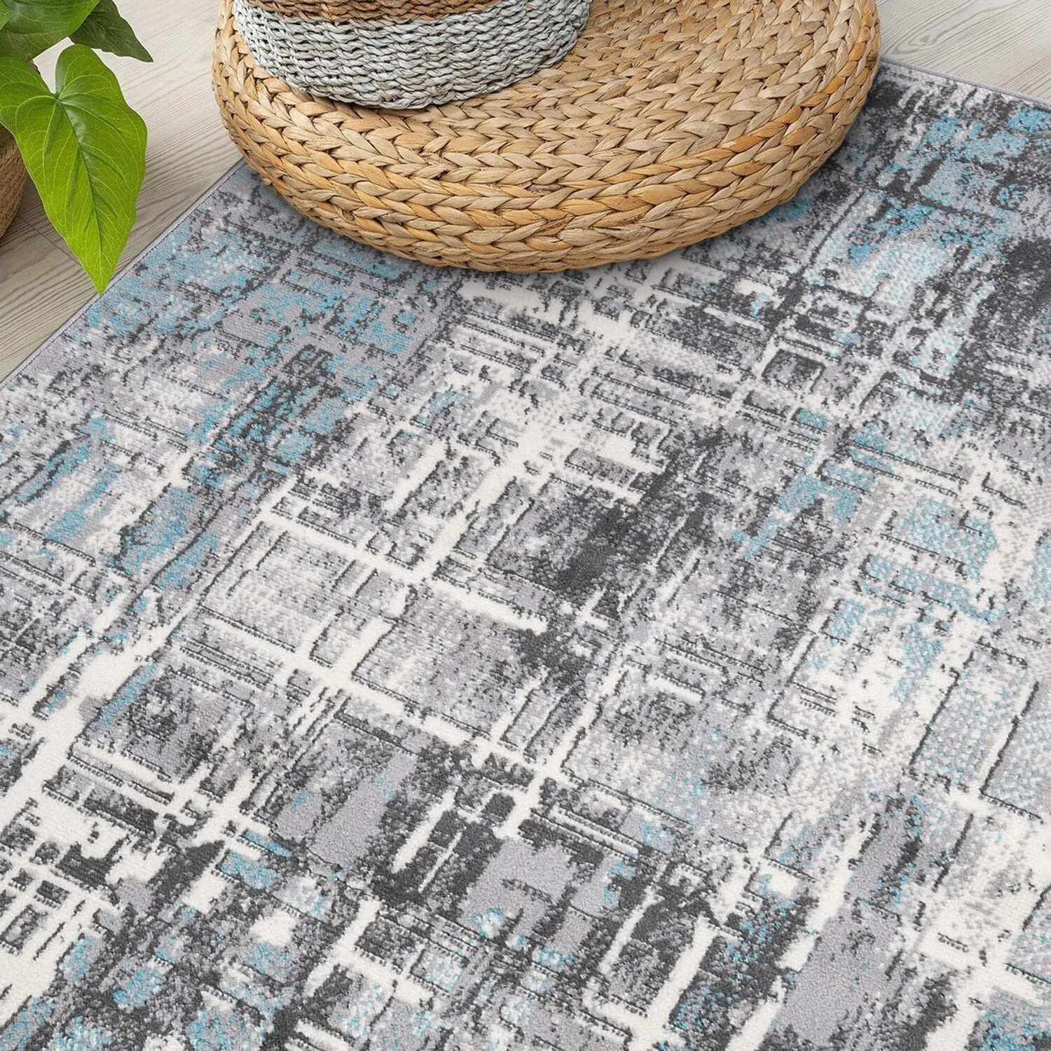 World Rug Gallery Distressed Abstract Area Rug