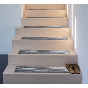 World Rug Gallery Distressed Abstract Non-Slip Stair Treads
