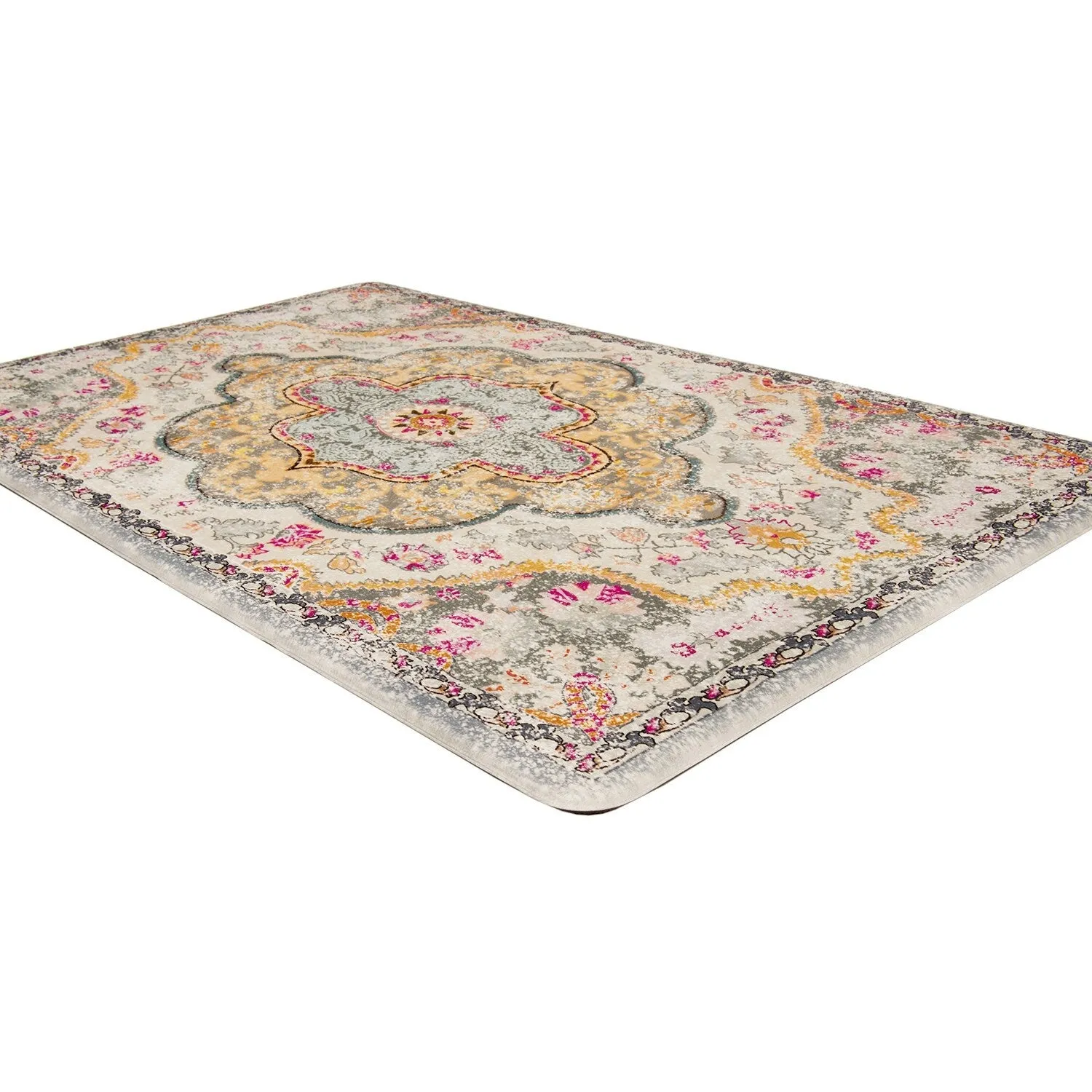 World Rug Gallery Distressed Bohemian Vintage Anti-fatigue Standing Mat