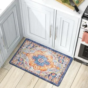 World Rug Gallery Distressed Bohemian Vintage Anti-fatigue Standing Mat