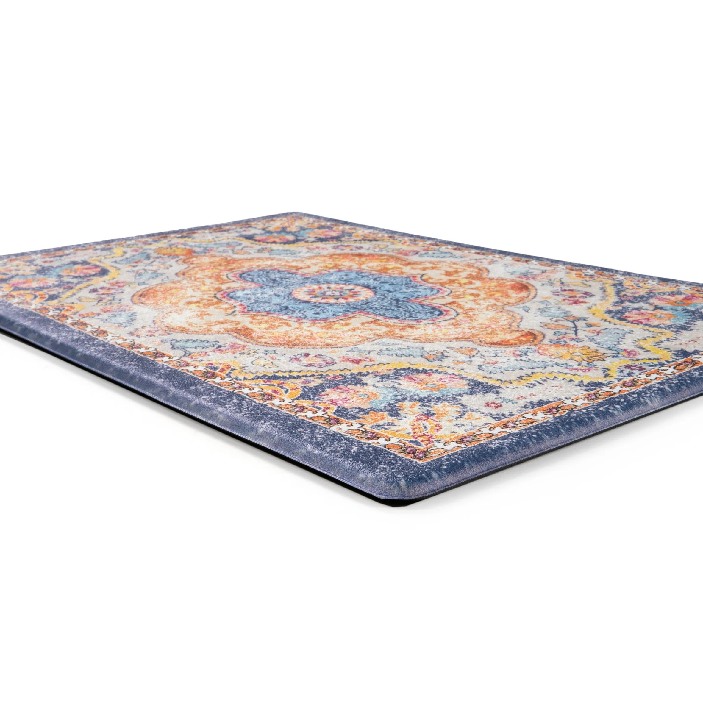 World Rug Gallery Distressed Bohemian Vintage Anti-fatigue Standing Mat