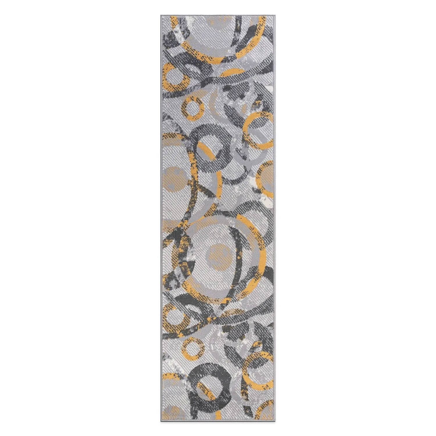 World Rug Gallery Distressed Modern Circles Area Rug