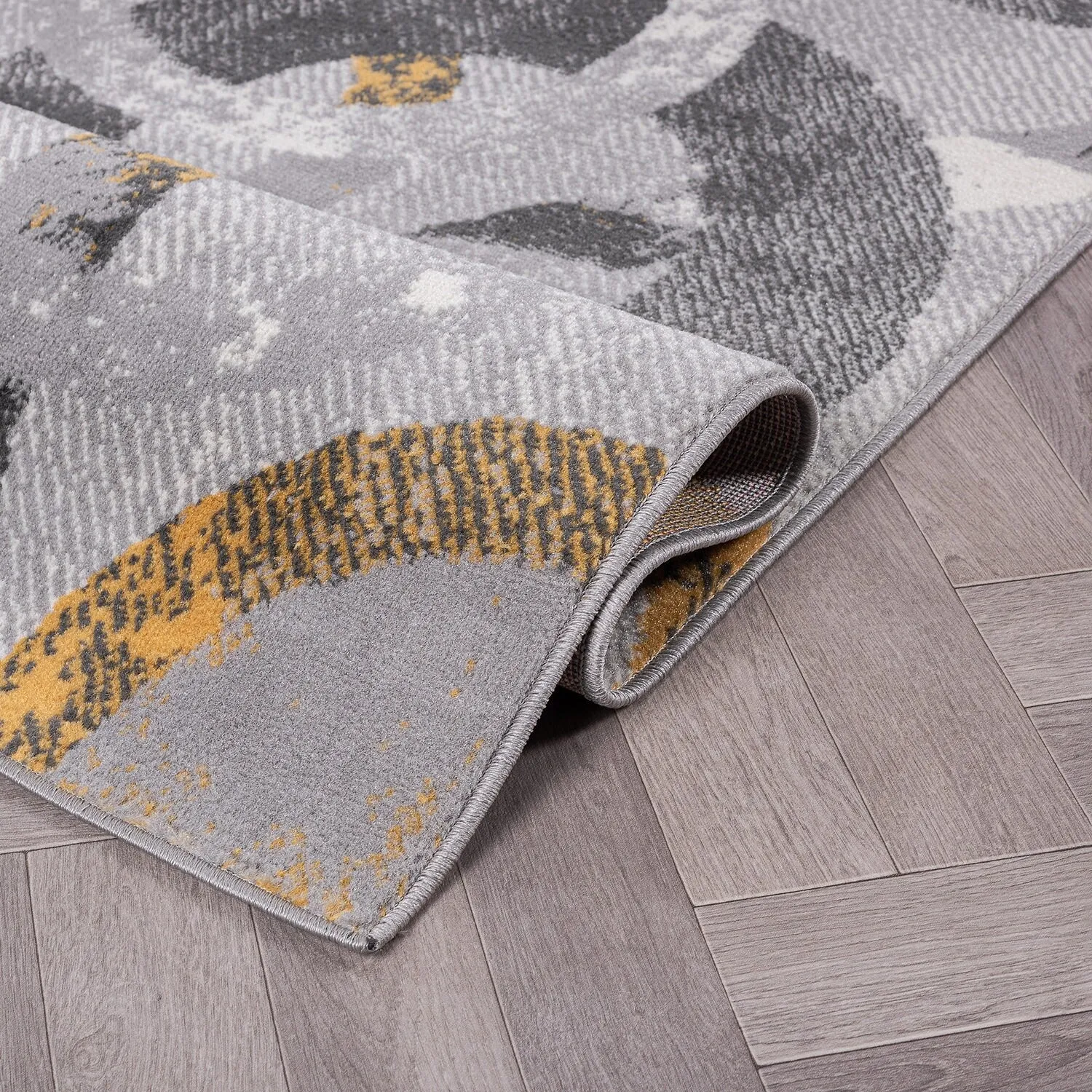 World Rug Gallery Distressed Modern Circles Area Rug