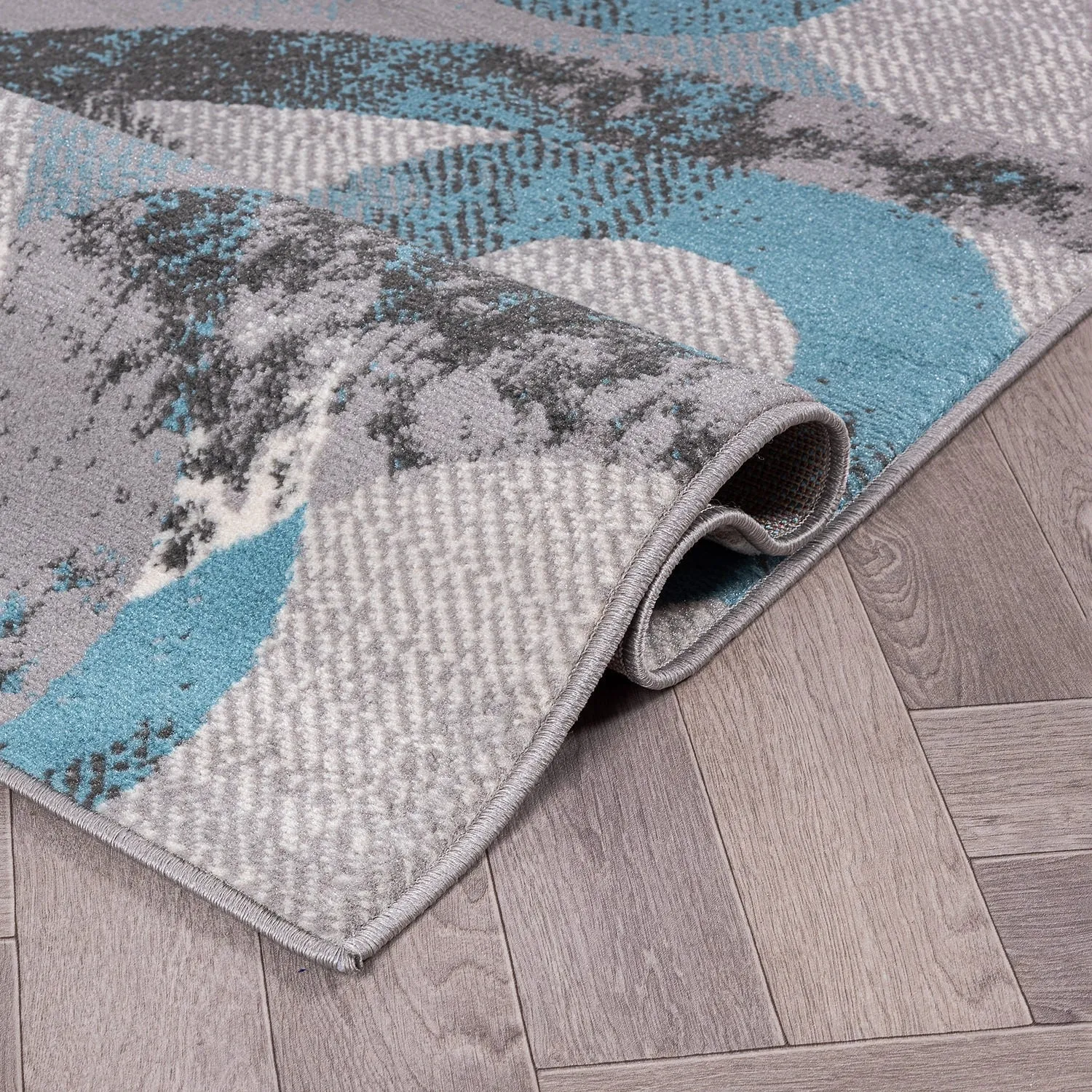 World Rug Gallery Distressed Modern Circles Area Rug