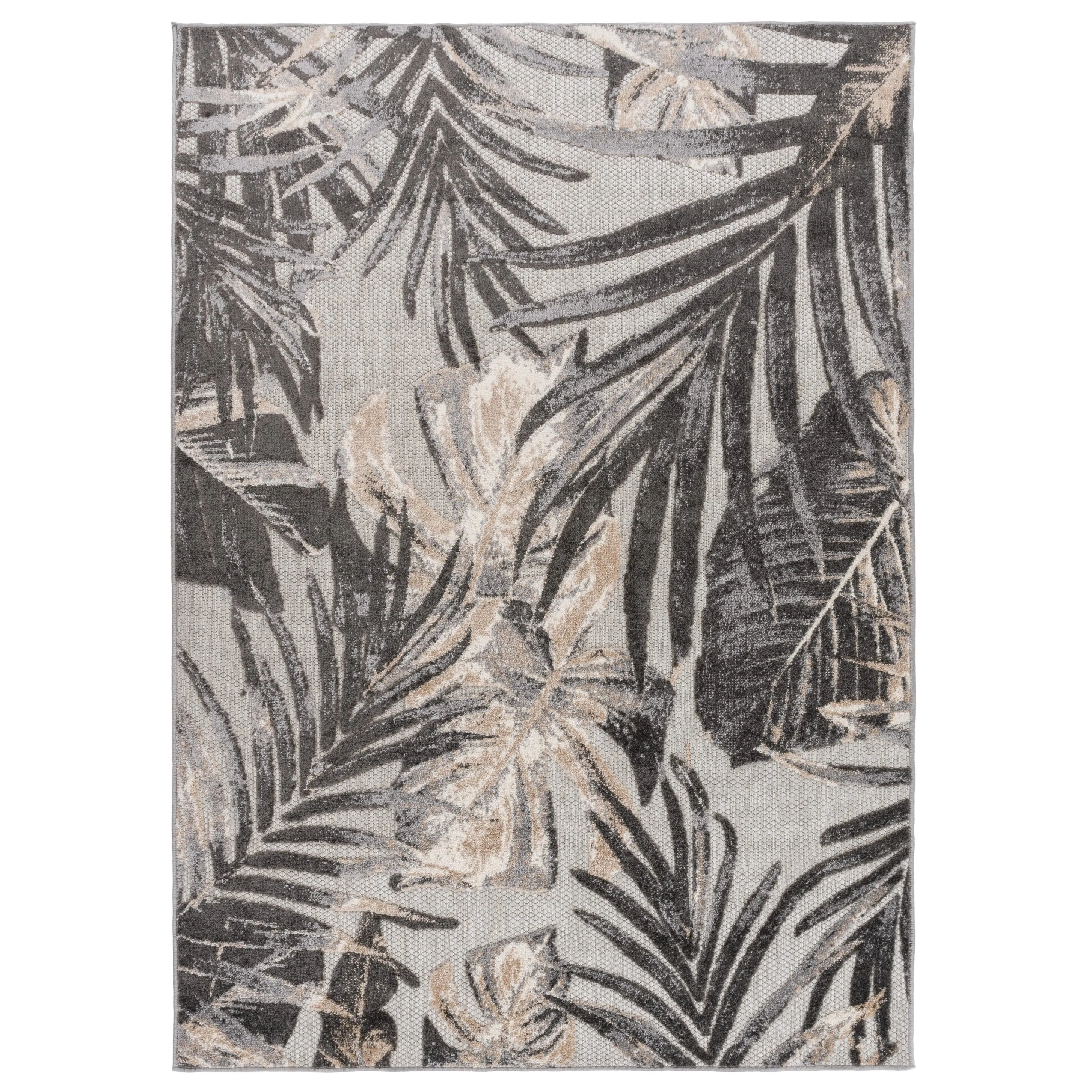 World Rug Gallery Floral Leaves Indoor/Outdoor Area Rug