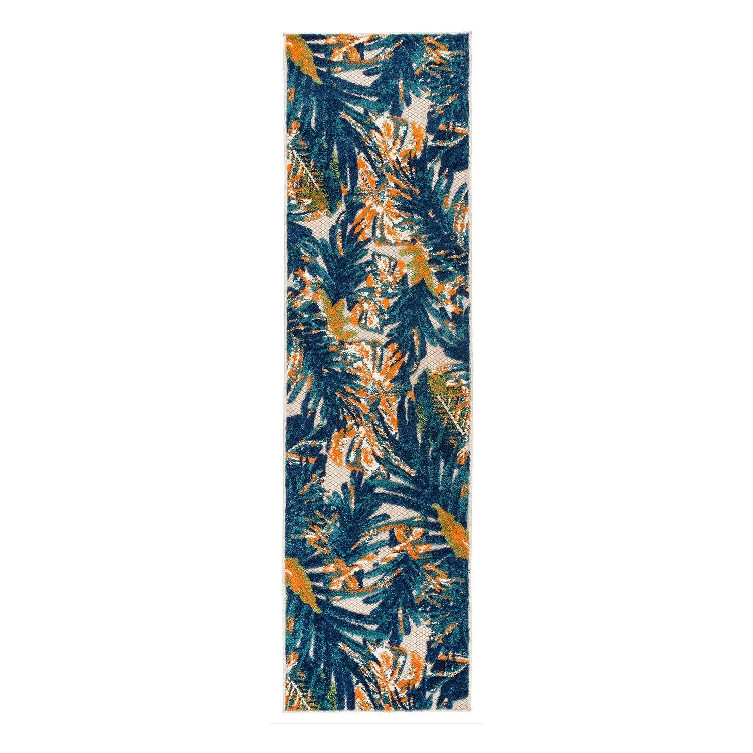 World Rug Gallery Floral Leaves Indoor/Outdoor Area Rug