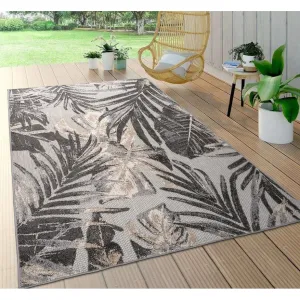 World Rug Gallery Floral Leaves Indoor/Outdoor Area Rug