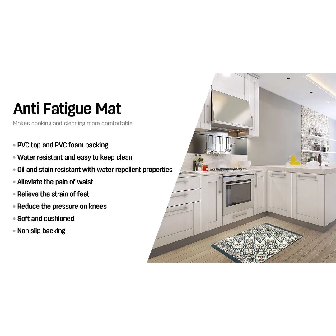 World Rug Gallery Kitchen Durable Anti Fatigue Standing Mat