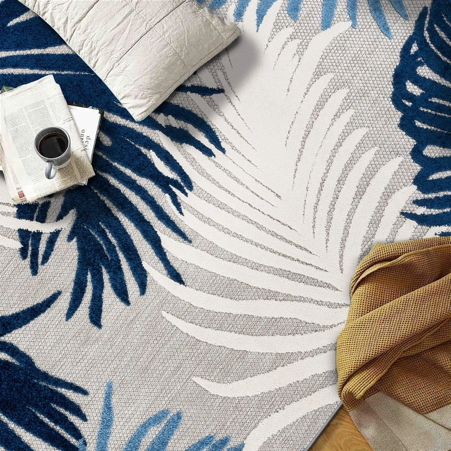 World Rug Gallery Tropical Floral Indoor/Outdoor Area Rug