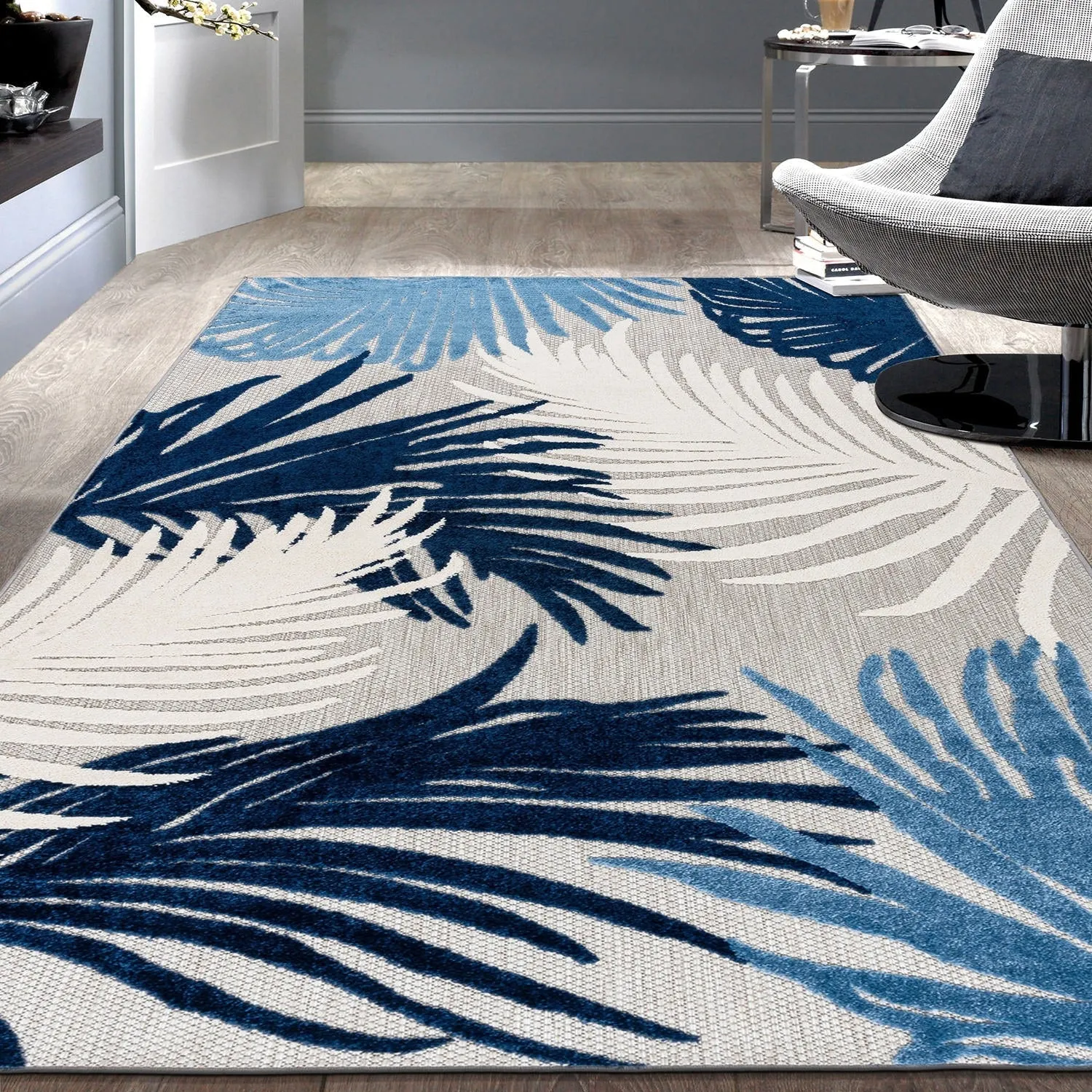 World Rug Gallery Tropical Floral Indoor/Outdoor Area Rug