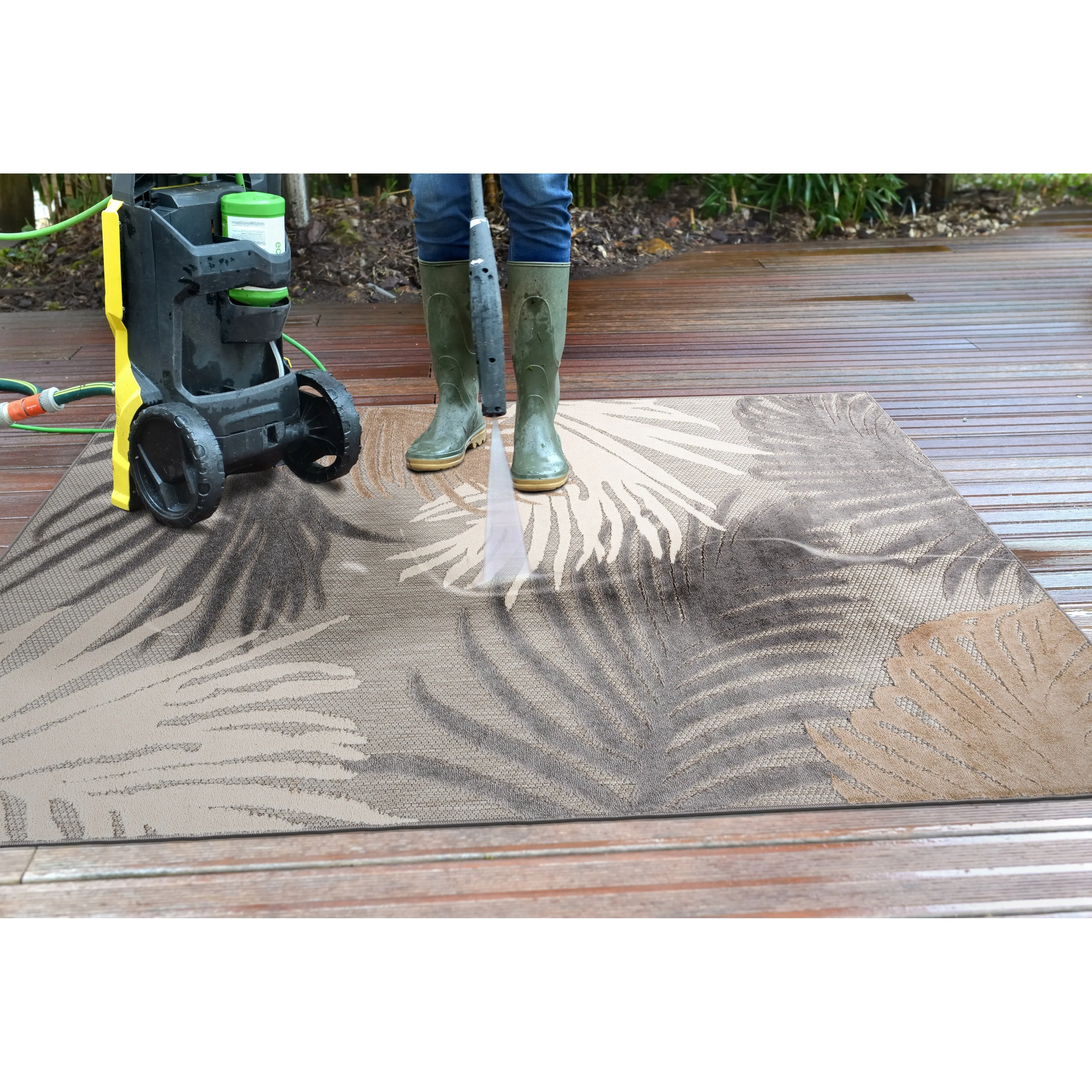 World Rug Gallery Tropical Floral Indoor/Outdoor Area Rug