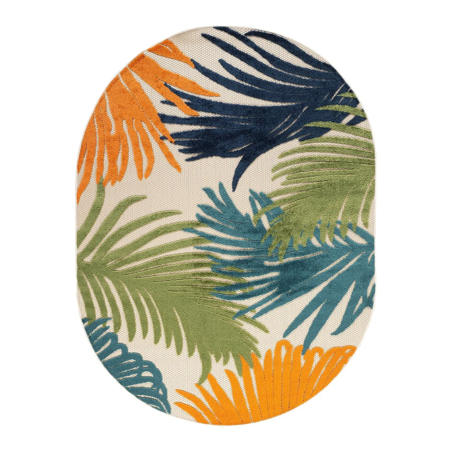 World Rug Gallery Tropical Floral Indoor/Outdoor Area Rug