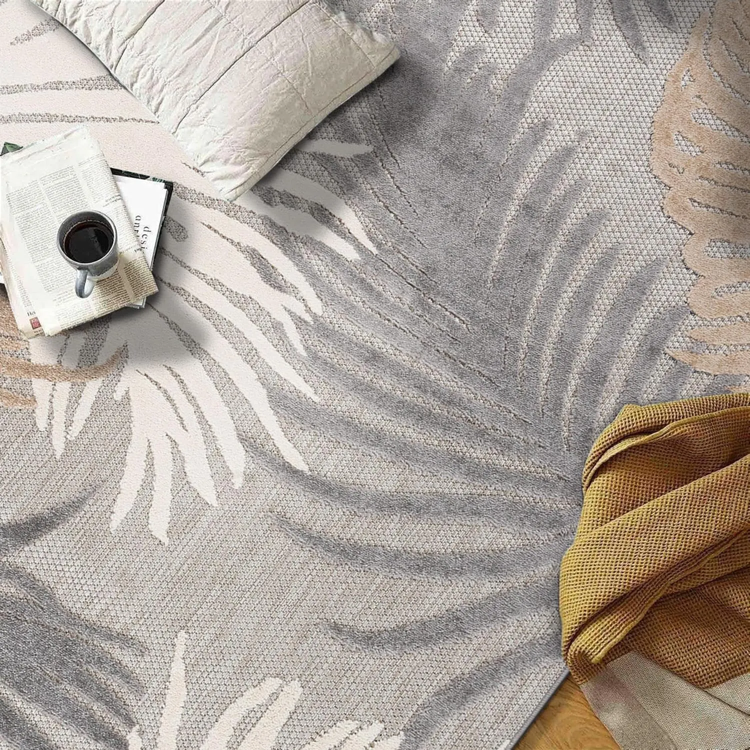 World Rug Gallery Tropical Floral Indoor/Outdoor Area Rug