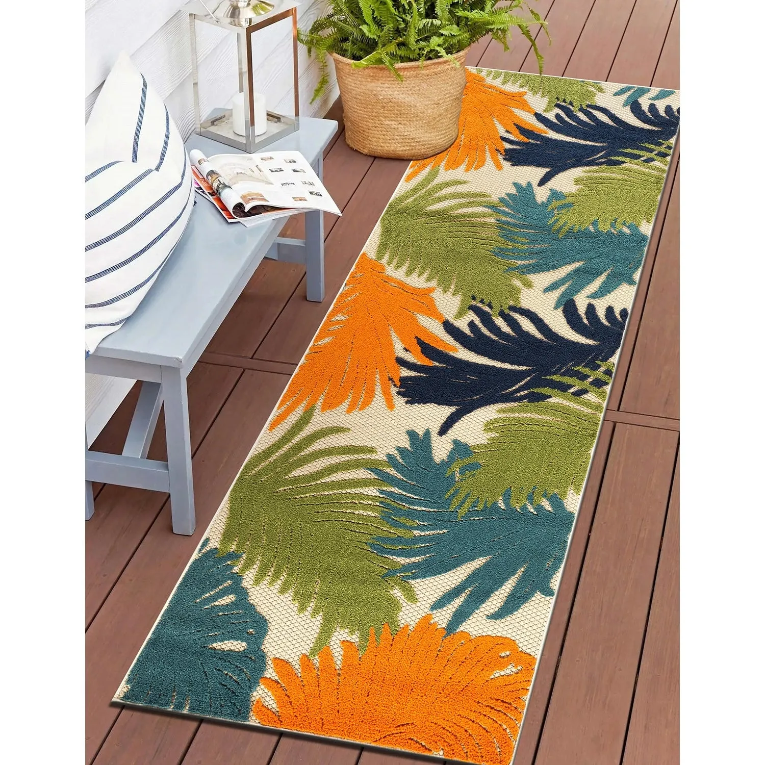 World Rug Gallery Tropical Floral Indoor/Outdoor Area Rug