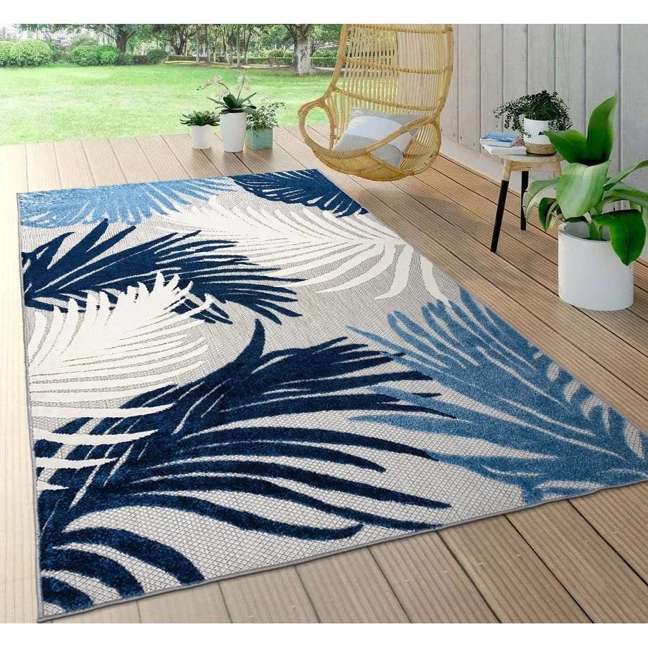 World Rug Gallery Tropical Floral Indoor/Outdoor Area Rug
