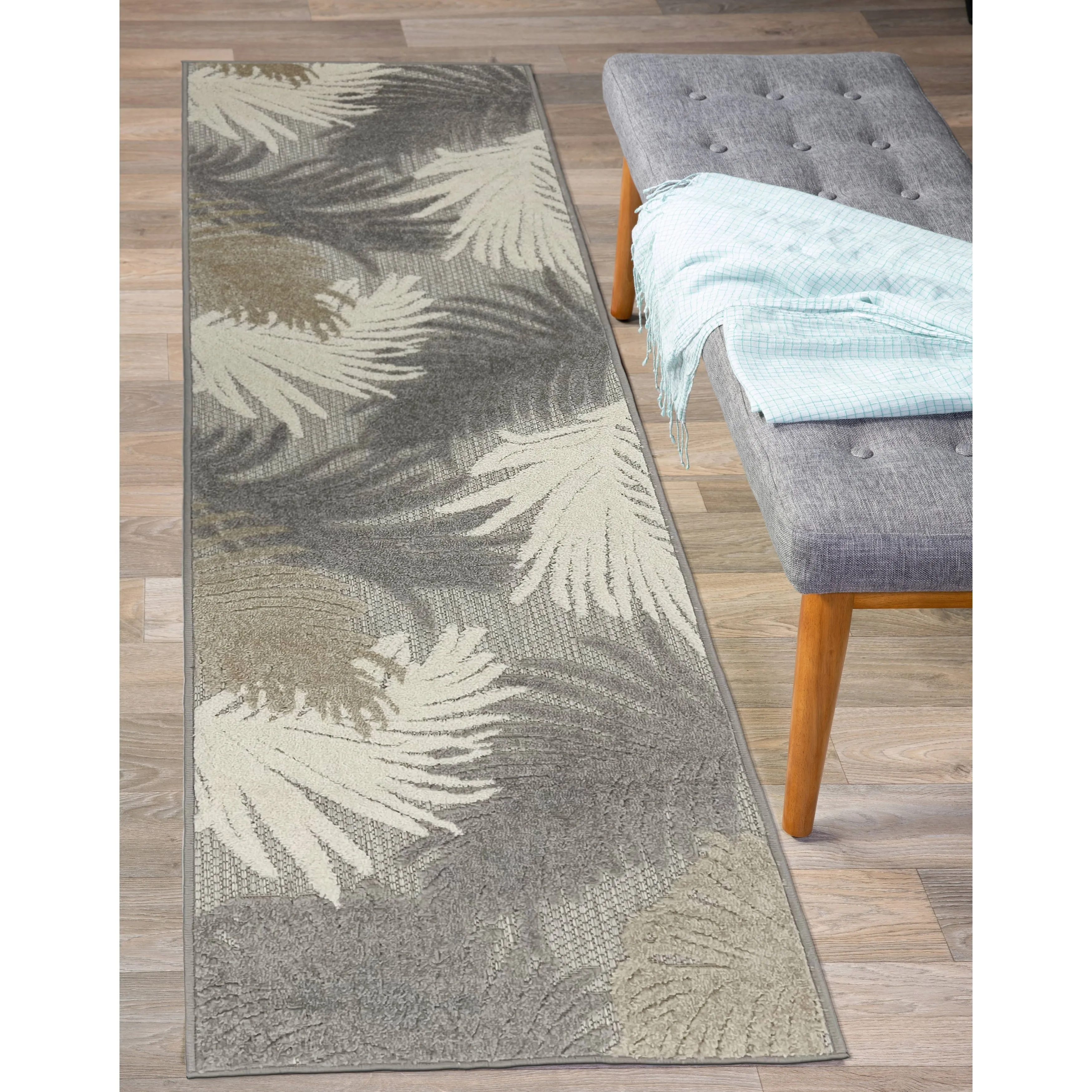 World Rug Gallery Tropical Floral Indoor/Outdoor Area Rug