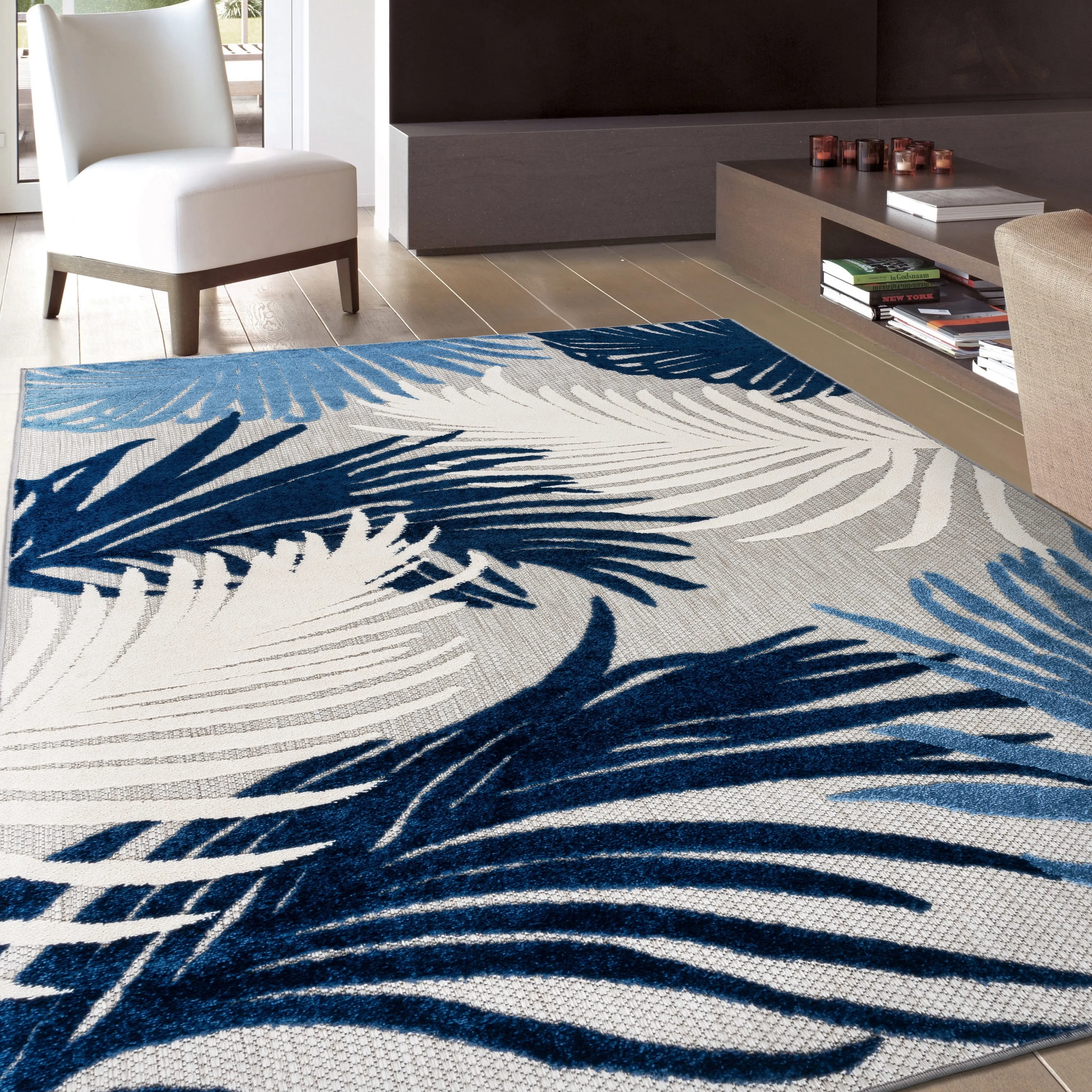 World Rug Gallery Tropical Floral Indoor/Outdoor Area Rug