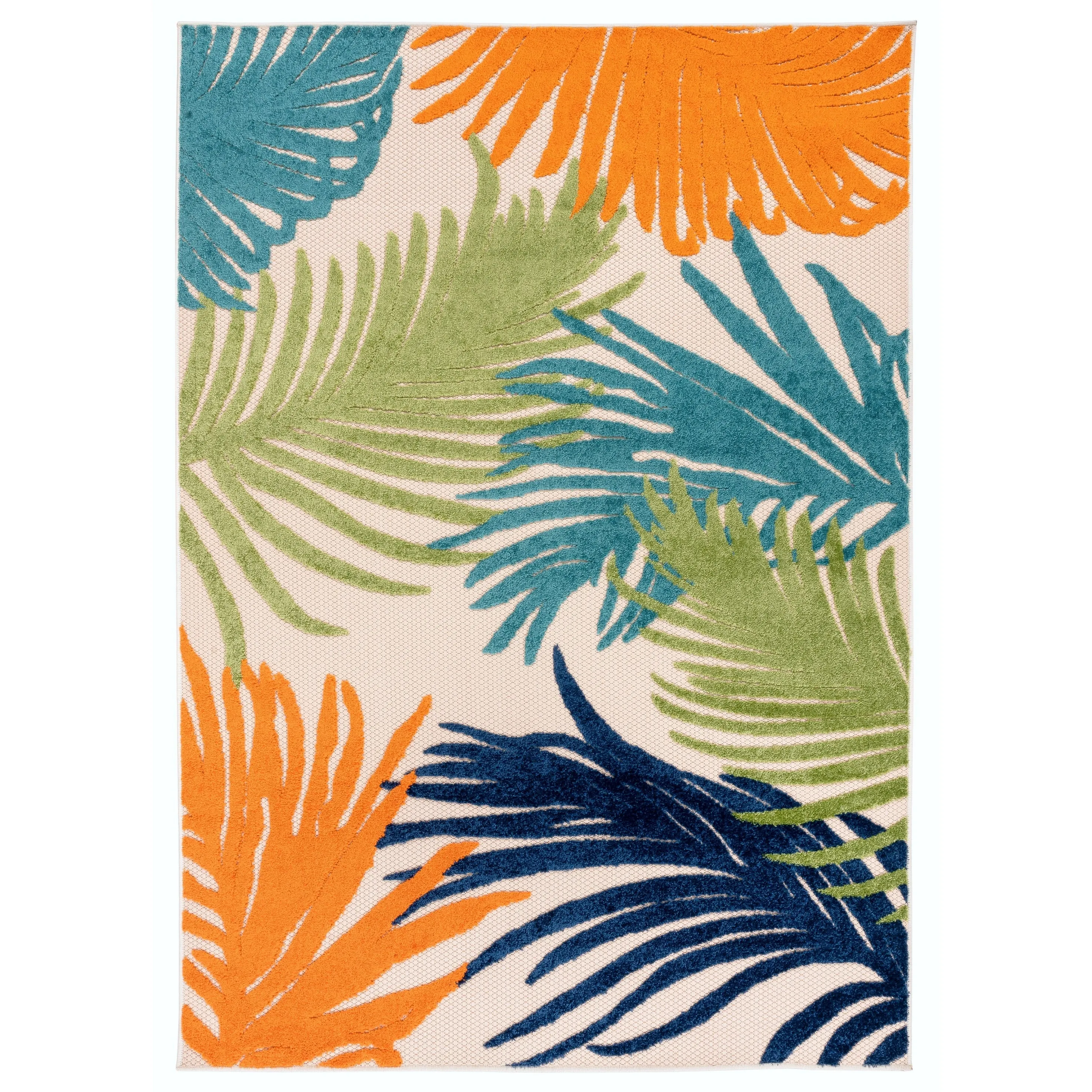 World Rug Gallery Tropical Floral Indoor/Outdoor Area Rug