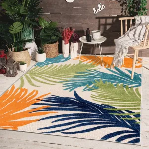 World Rug Gallery Tropical Floral Indoor/Outdoor Area Rug