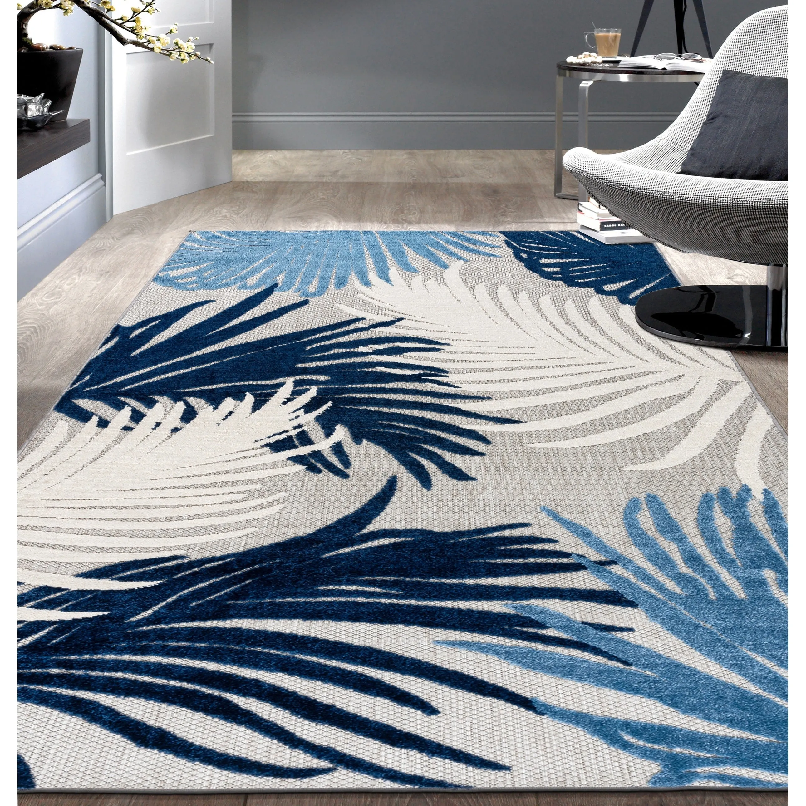 World Rug Gallery Tropical Floral Indoor/Outdoor Area Rug